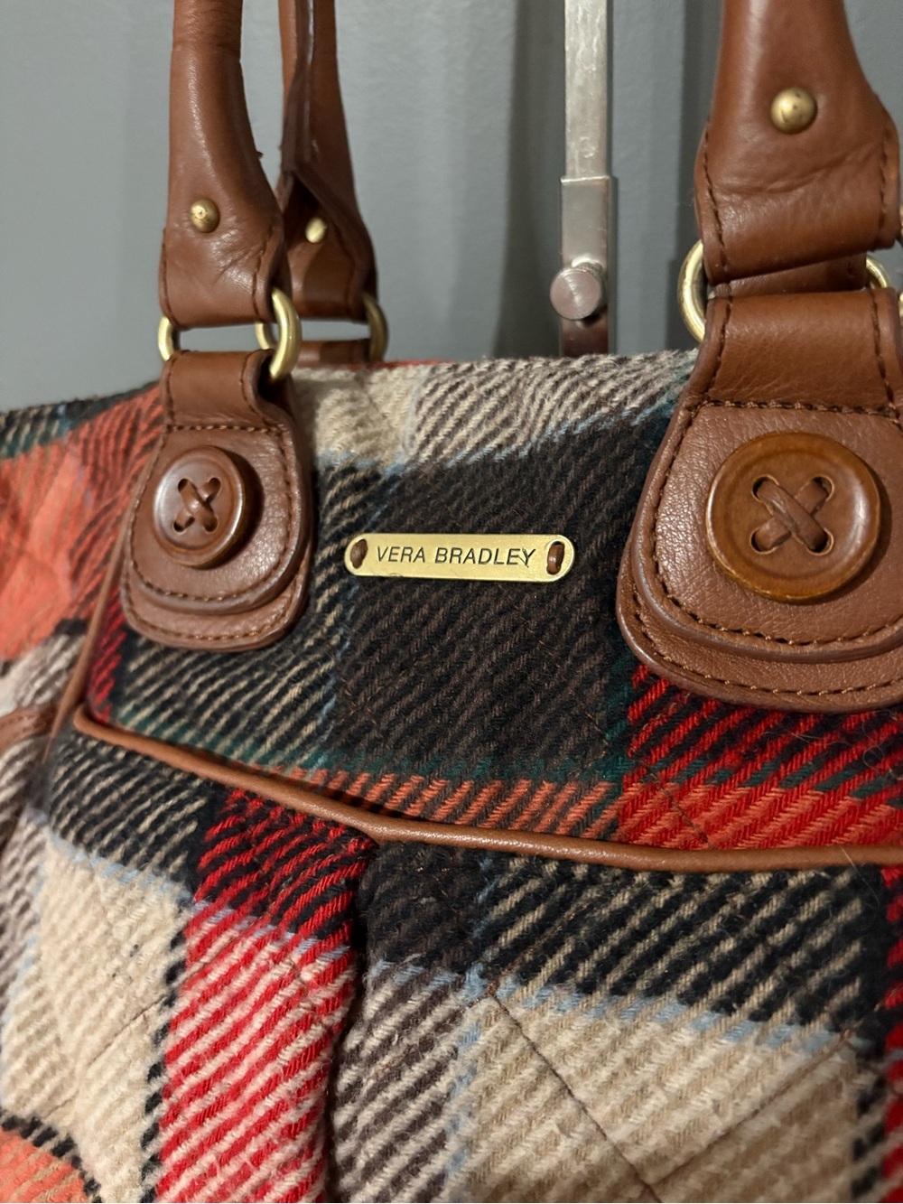 Vera Bradley Multicolor Plaid Shoulder Bag